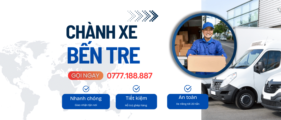 Tìm nhà xe gửi hàng đi Bến Tre uy tín? Chành xe Bến Tre của chúng tôi đảm bảo xe về Thạnh Phú và các huyện khác mỗi ngày, giao hàng đúng hẹn, giá rẻ. Liên hệ ngay: 0777.188.887